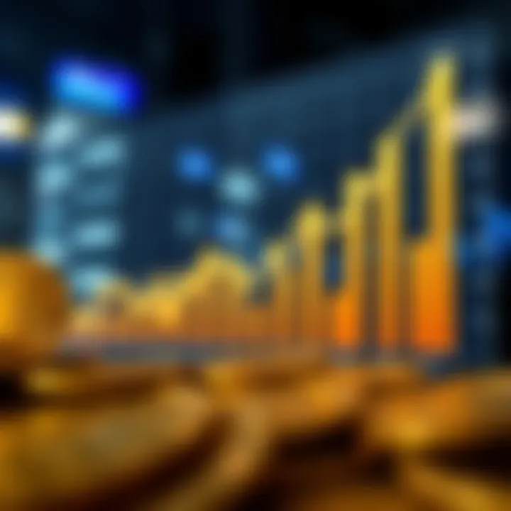 Chart displaying the growth of cryptocurrency trading volume