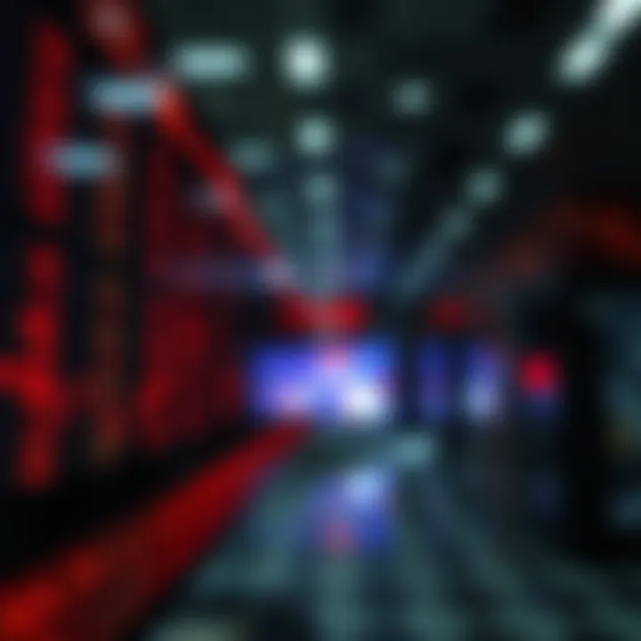 Conceptual representation of algorithmic trading and tickers