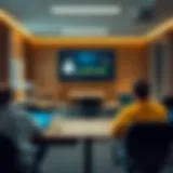 A modern classroom setup for investment training