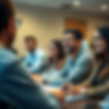 A group participating in an interactive investment workshop