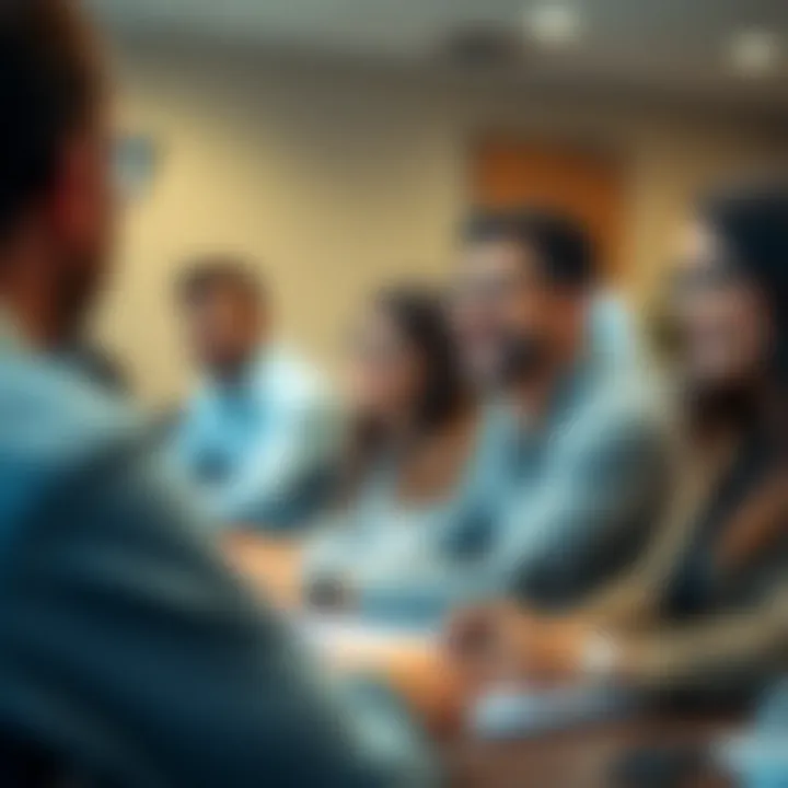 A group participating in an interactive investment workshop