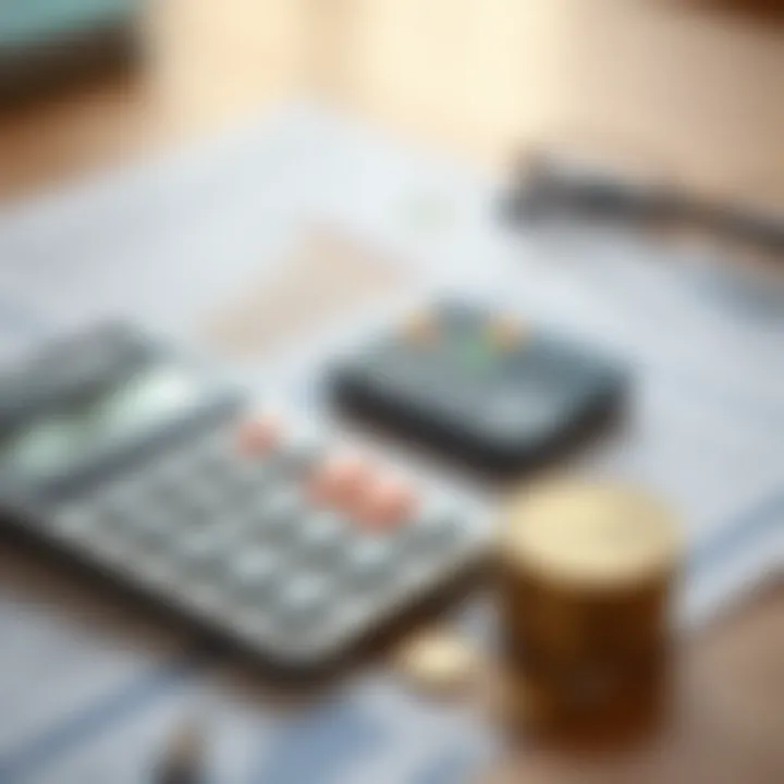 A calculator and financial resources