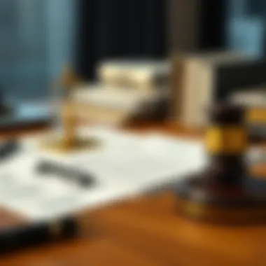 Legal documents on a desk