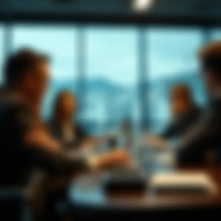 A strategic meeting with investors discussing portfolio diversification within Swiss assets