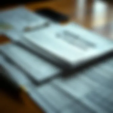 Diverse loan documents spread out