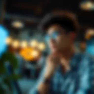 Person contemplating financial decisions