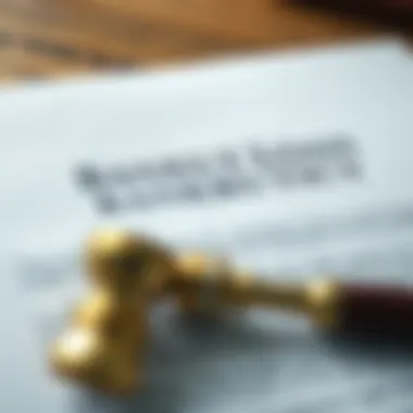 Legal document representing bankruptcy