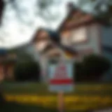 An overview of a pre-foreclosure property with a 'For Sale' sign