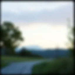 A serene landscape representing the emotional journey of downsizing