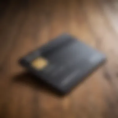 The Aesthetics of Debit Cards A sleek debit card on a modern wooden surface
