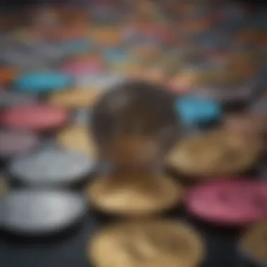 Vibrant Representation of NFT Coins A digital representation of NFT coins with vibrant colors.