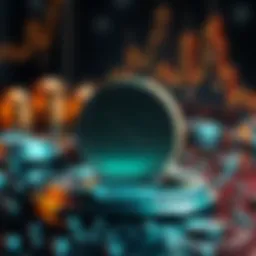 Conceptual illustration of Proof of Stake mechanism in blockchain technology