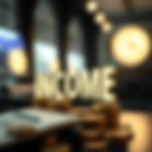 Conceptual illustration of taxable income