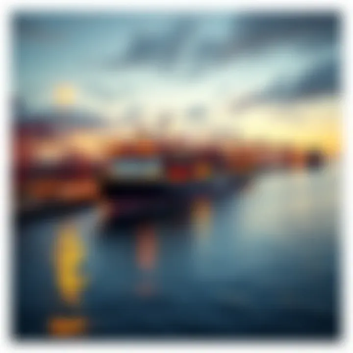 Representation of maritime commerce illustrating trade and economic impact