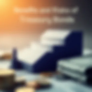 Infographic illustrating the benefits and risks of investing in treasury bonds