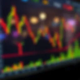 Stock market analysis graph