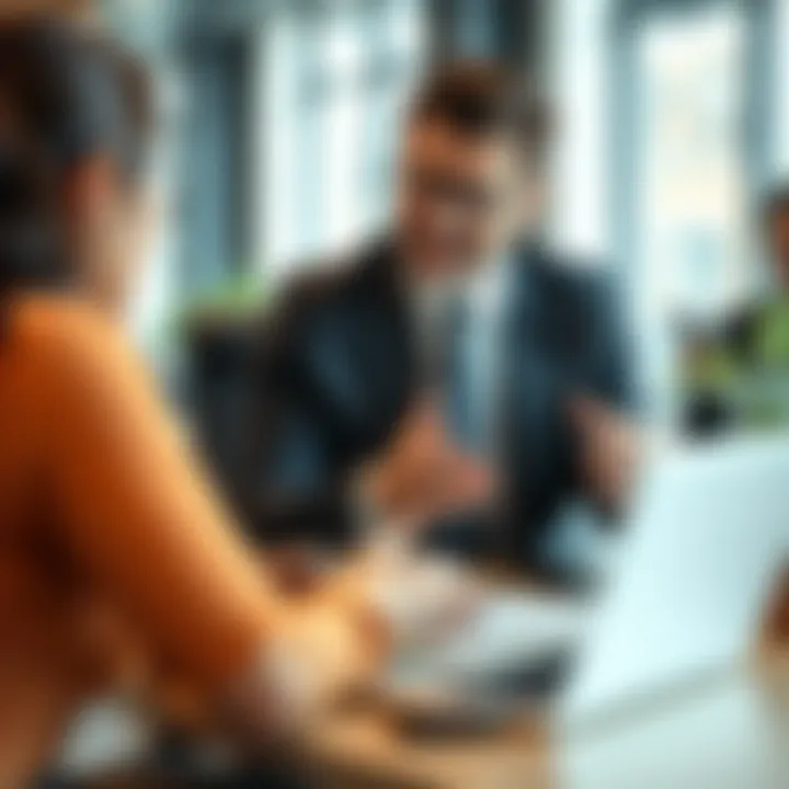 An advisor discussing investment options