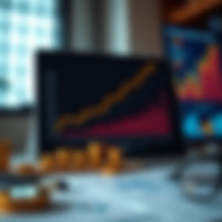 Charts and graphs depicting financial growth